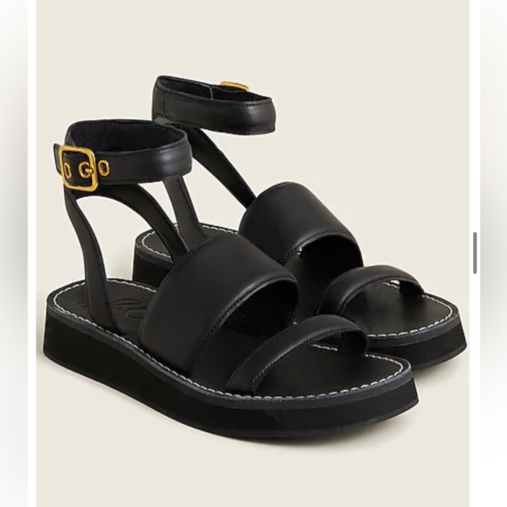 J.Crew leather strap platfrom  sandal size 7 fits 7.5